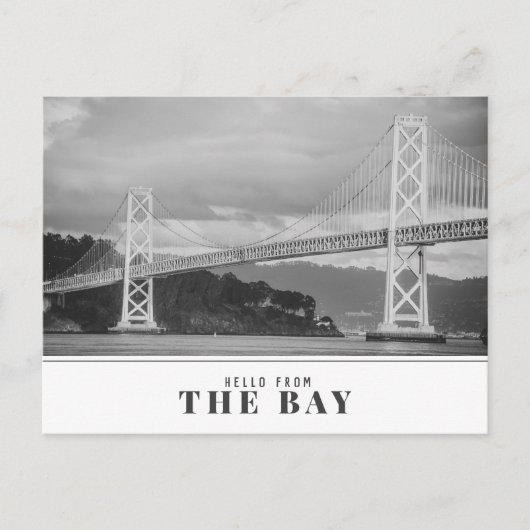 Carte Postale "Bonjour de la baie" Modern Bay Bridge (Devant)