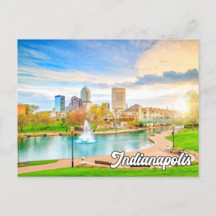 Carte Postale Bonjour de la belle Indianapolis, Indiana, États-U