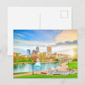 Carte Postale Bonjour de la belle Indianapolis, Indiana, États-U (Devant / Derrière)