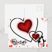 Carte Postale Bonjour de la Saint-Valentin (Devant / Derrière)