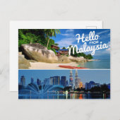 Carte Postale Bonjour de Malaisie (Devant / Derrière)