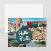 Carte Postale Bonjour de Malte (Devant / Derrière)
