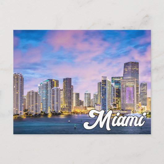 Carte Postale Bonjour De Miami, Floride, États-Unis (Devant)
