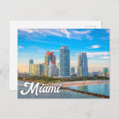 Carte Postale Bonjour De Miami, Floride, États-Unis (Devant / Derrière)