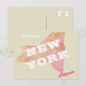 Carte Postale Bonjour de NEW YORK (Devant / Derrière)