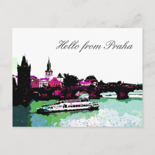 Carte Postale Bonjour de Praha txt