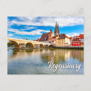 Carte Postale Bonjour De Regensburg, Allemagne
