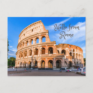 Carte Postale Bonjour de Rome, Italie. Colisée antique