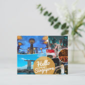 Carte Postale Bonjour de Singapour (Debout devant)