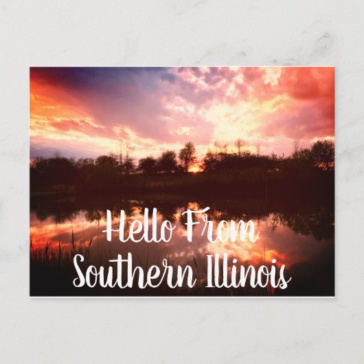 Carte Postale Bonjour De Southern Illinois Pond Sunset (Devant)