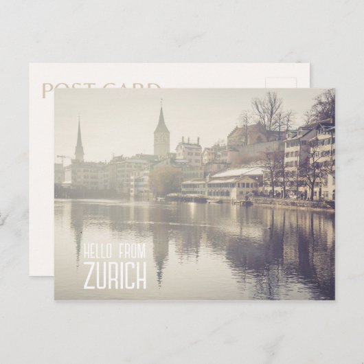 Carte Postale Bonjour de Zurich (Devant / Derrière)