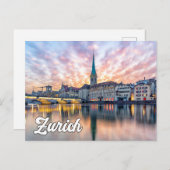 Carte Postale Bonjour De Zurich, Suisse (Devant / Derrière)