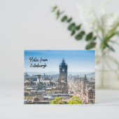 Carte Postale Bonjour d'Édimbourg, Écosse (Debout devant)