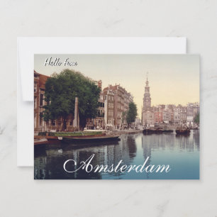 Carte Postale Bonjour depuis Amsterdam Postcard