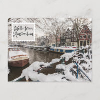Bonjour depuis Amsterdam Winter Snow in the City