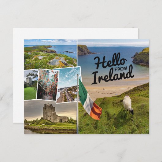 Carte Postale Bonjour d'Irlande (Devant / Derrière)