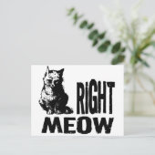 Carte Postale BONJOUR ! Drôle Mal Kitty (Debout devant)