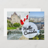 Carte Postale Bonjour du Canada (Devant / Derrière)