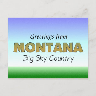 Carte Postale Bonjour du Montana