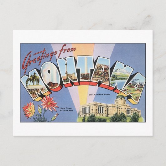 Carte Postale Bonjour du Montana (Devant)