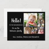 Carte Postale Bonjour, Editable Nous sommes nouveaux dans le pho (Devant / Derrière)