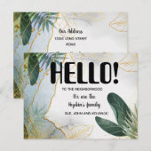 Carte Postale Bonjour, Editable Nous sommes nouveaux dans le qua (Devant / Derrière)