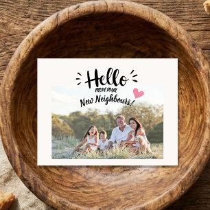Carte Postale Bonjour, Editable Nous sommes Nouveaux dans le Qua
