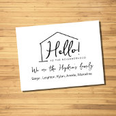 Carte Postale Bonjour,Editable Nous sommes Nouveaux dans le Quar