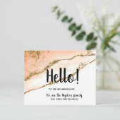 Carte Postale Bonjour, Editable Nous sommes nouveaux dans le voi (Debout devant)