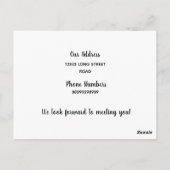 Carte Postale Bonjour, Editable Nous sommes nouveaux dans le voi (Dos)