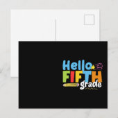 Carte Postale Bonjour équipe de 5e année Vibes de 5e année Premi (Devant / Derrière)