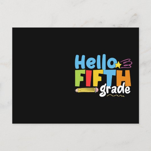 Carte Postale Bonjour équipe de 5e année Vibes de 5e année Premi (Devant)