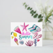 Carte Postale Bonjour été (Debout devant)