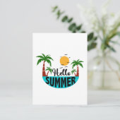 Carte Postale Bonjour été (Debout devant)