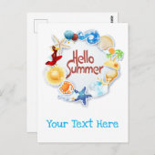 Carte Postale Bonjour été (Devant / Derrière)