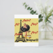 Carte Postale Bonjour - Filles Pin Up (Debout devant)