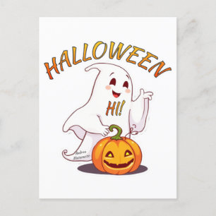 Carte Postale Bonjour ! Halloween