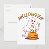 Carte Postale Bonjour ! Halloween (Devant / Derrière)