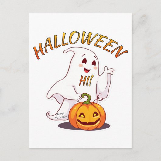 Carte Postale Bonjour ! Halloween (Devant)