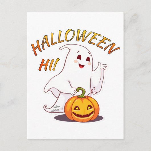Carte Postale Bonjour ! Halloween (Devant)