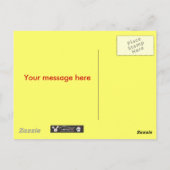 Carte Postale Bonjour hello hamster (Dos)