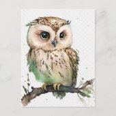 Carte Postale Bonjour hibou géant (Devant)