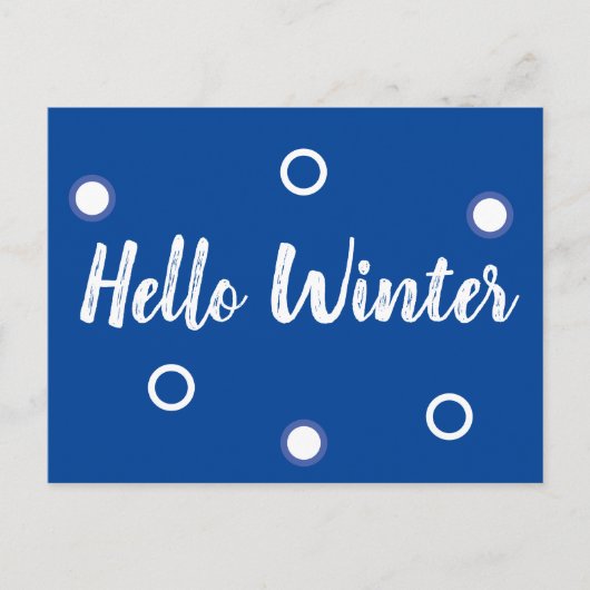 Carte Postale Bonjour hiver (Devant)