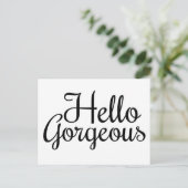 Carte postale Bonjour magnifique (Debout devant)