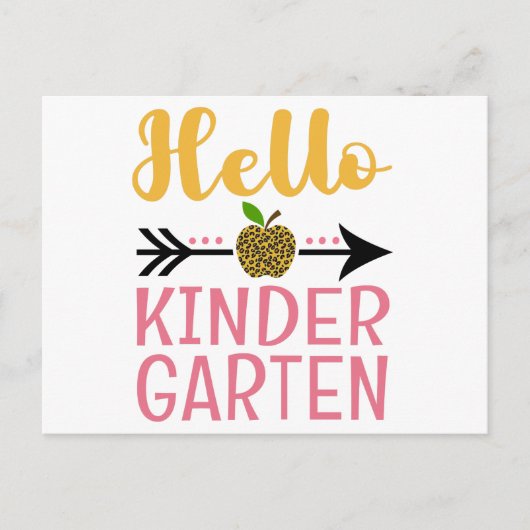 Carte Postale Bonjour maternelle Retour à l'école Filles Enseign (Devant)