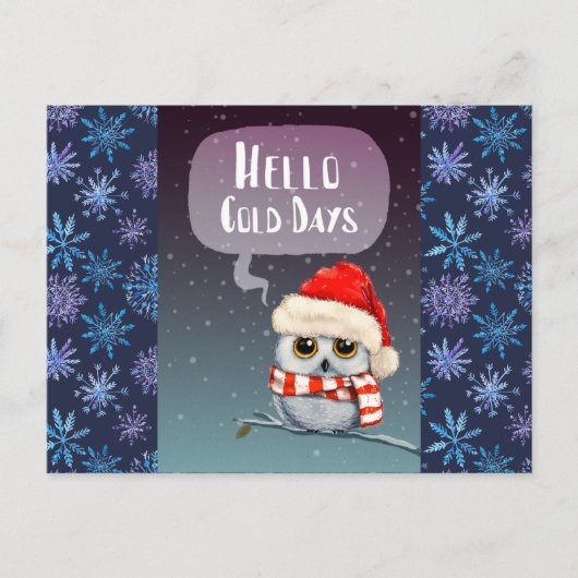 Carte Postale Bonjour Message de jours froids (Devant)