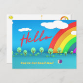 Carte Postale Bonjour messagerie instantanée (Devant / Derrière)