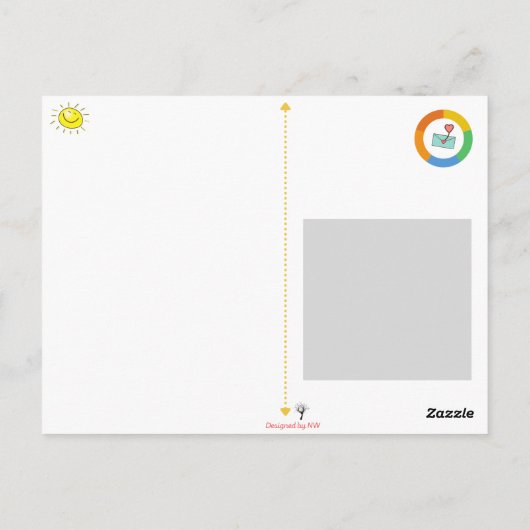 Carte Postale Bonjour messagerie instantanée (Dos)