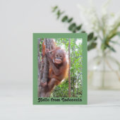 Carte Postale Bonjour mignonne d'Indonésie (Debout devant)