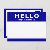 Carte Postale bonjour mon nom est (Devant / Derrière)